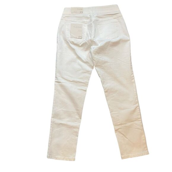 Soft Surroundings Straight Leg Pull On Ultimate Denim Relaxed White Jean Size PS - Picture 3 of 14